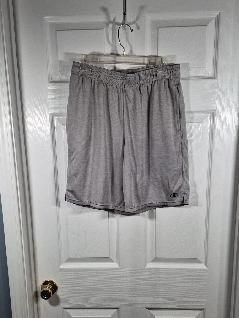 Champion Men's Athletic Shorts - Light Gray with Logo